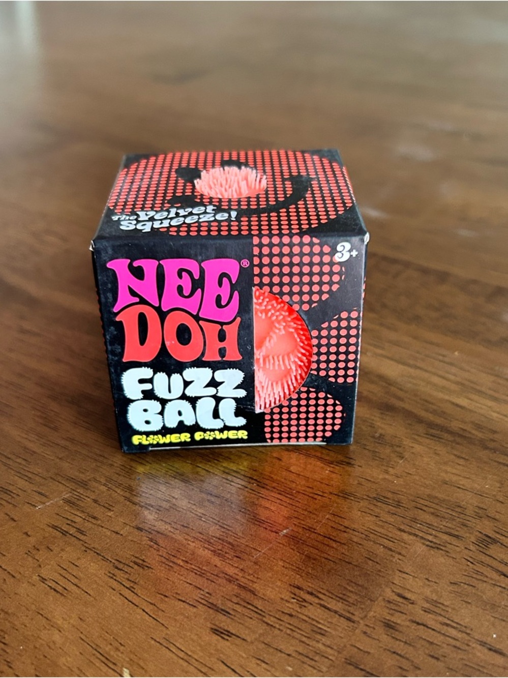 Needoh Flower Power Fuzz Ball Sensory Squeeze Ball - Orange 🧡 🔥